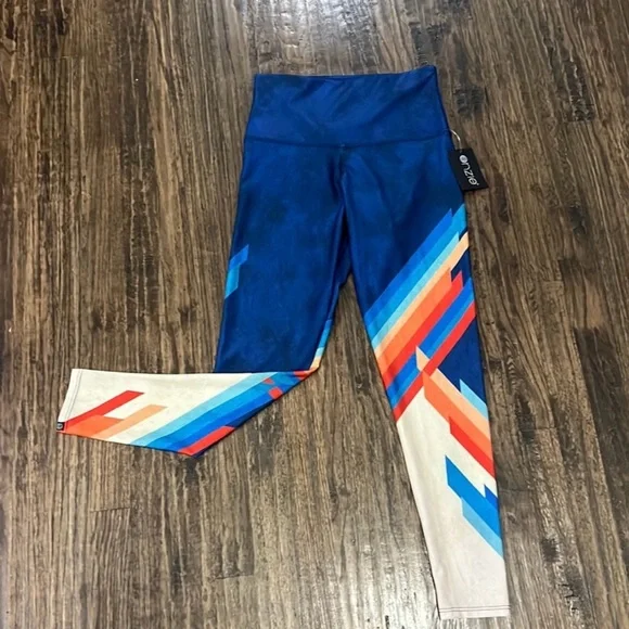 Onzie Blue and Multicolor Leggings - Picture 1 of 1